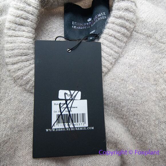 New! DESIGNER REMIX CHARLOTTE ESKILDSEN tyler Short Sleeve Wool Blend Sweater - Picture 9 of 10